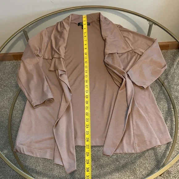 August Silk Open Jacket with draped front - Picture 9 of 16